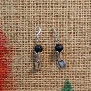 Lava essential oil diffuser earrings aromatherapy